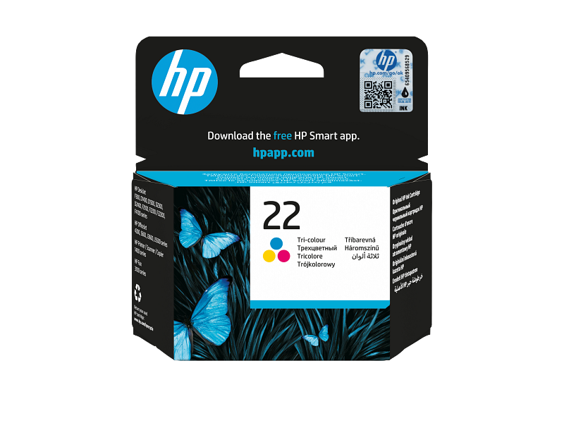 HP 22 Tri-Color Original Ink Cartridge